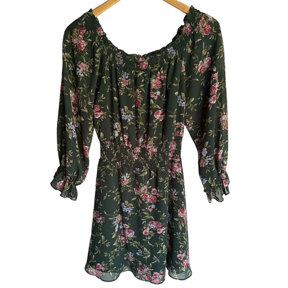 Forever21 Floral Mini Tie Waist Dress Size M